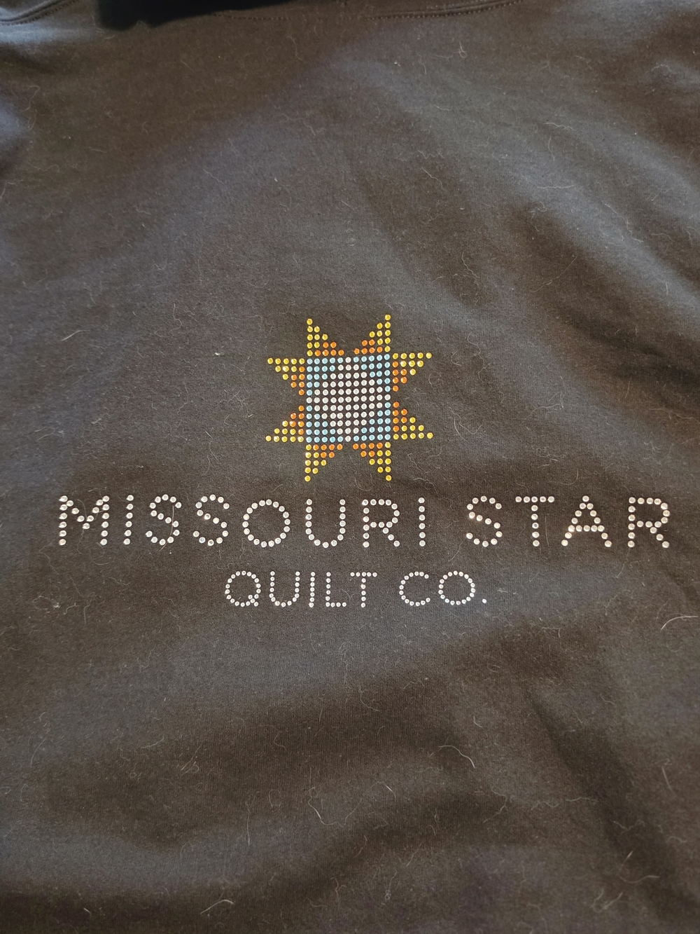 Gildan Black Rhinestone Missouri Star Quilt Co. Sweatshirt